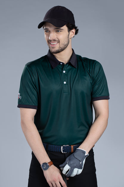 Race with Green Men's Short Sleeve Polo T-Shirt